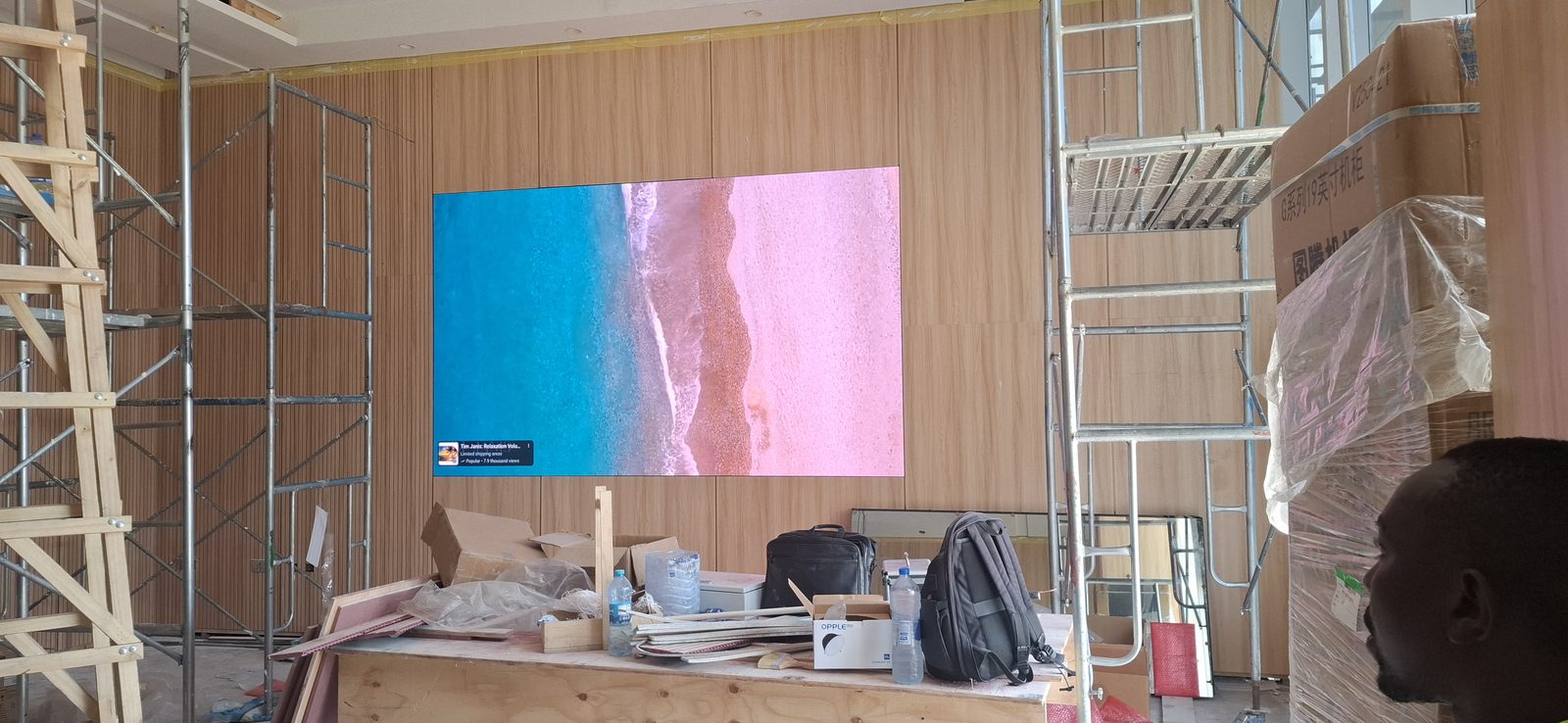 JK Nyerere Airport Terminal 1 — COB P1.3 video wall live