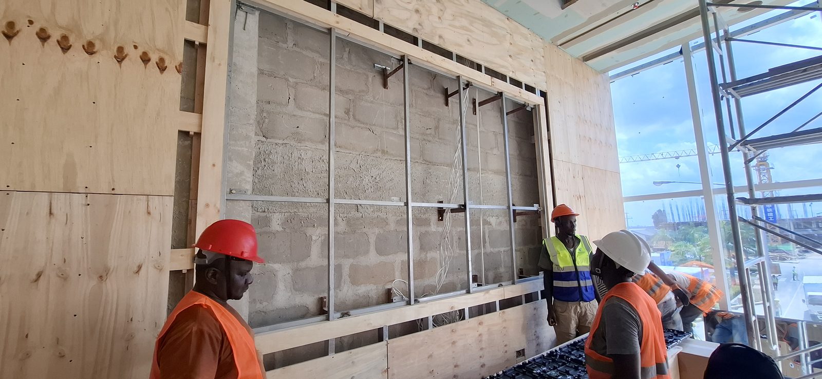 JK Nyerere Airport — wall frame structural prep