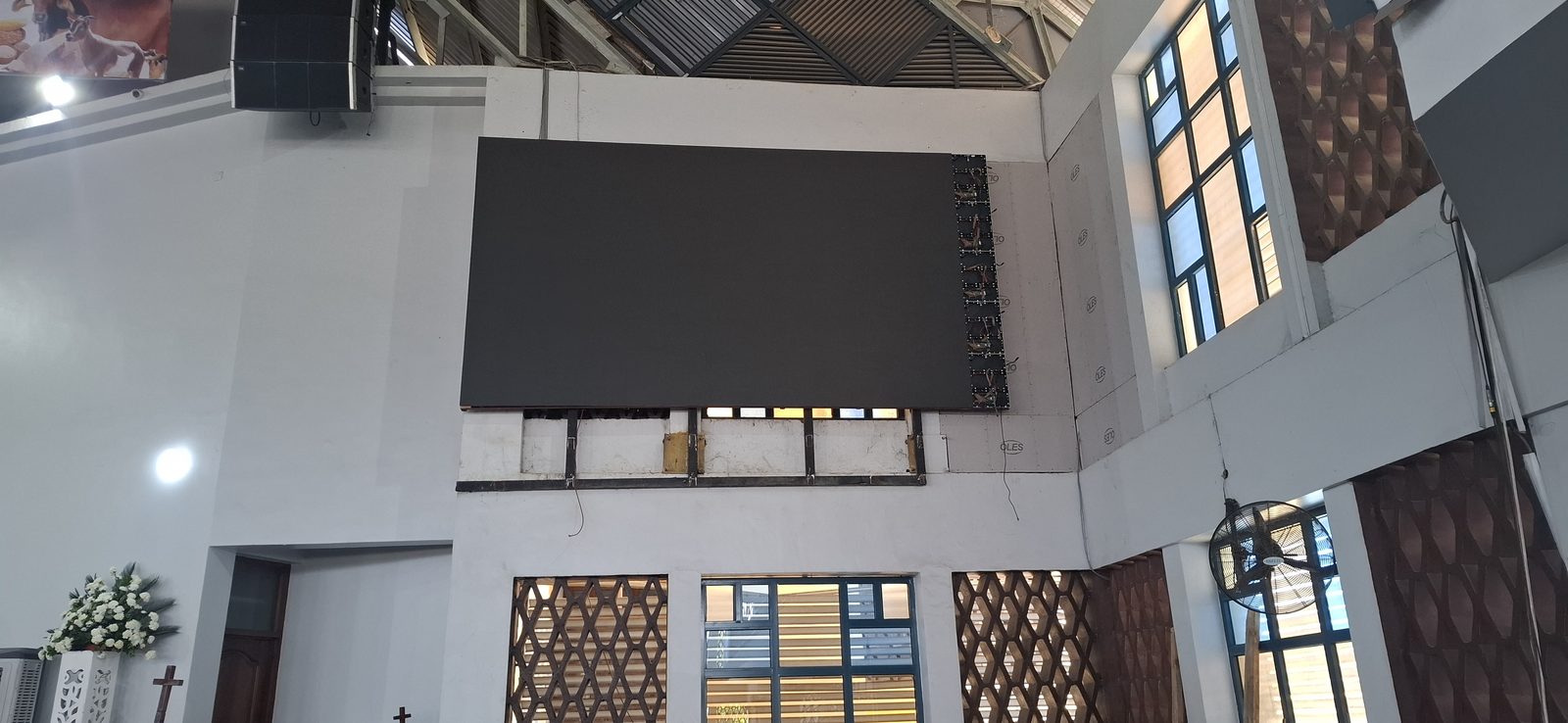 KKKT Mbezi Beach — frame and modules being installed