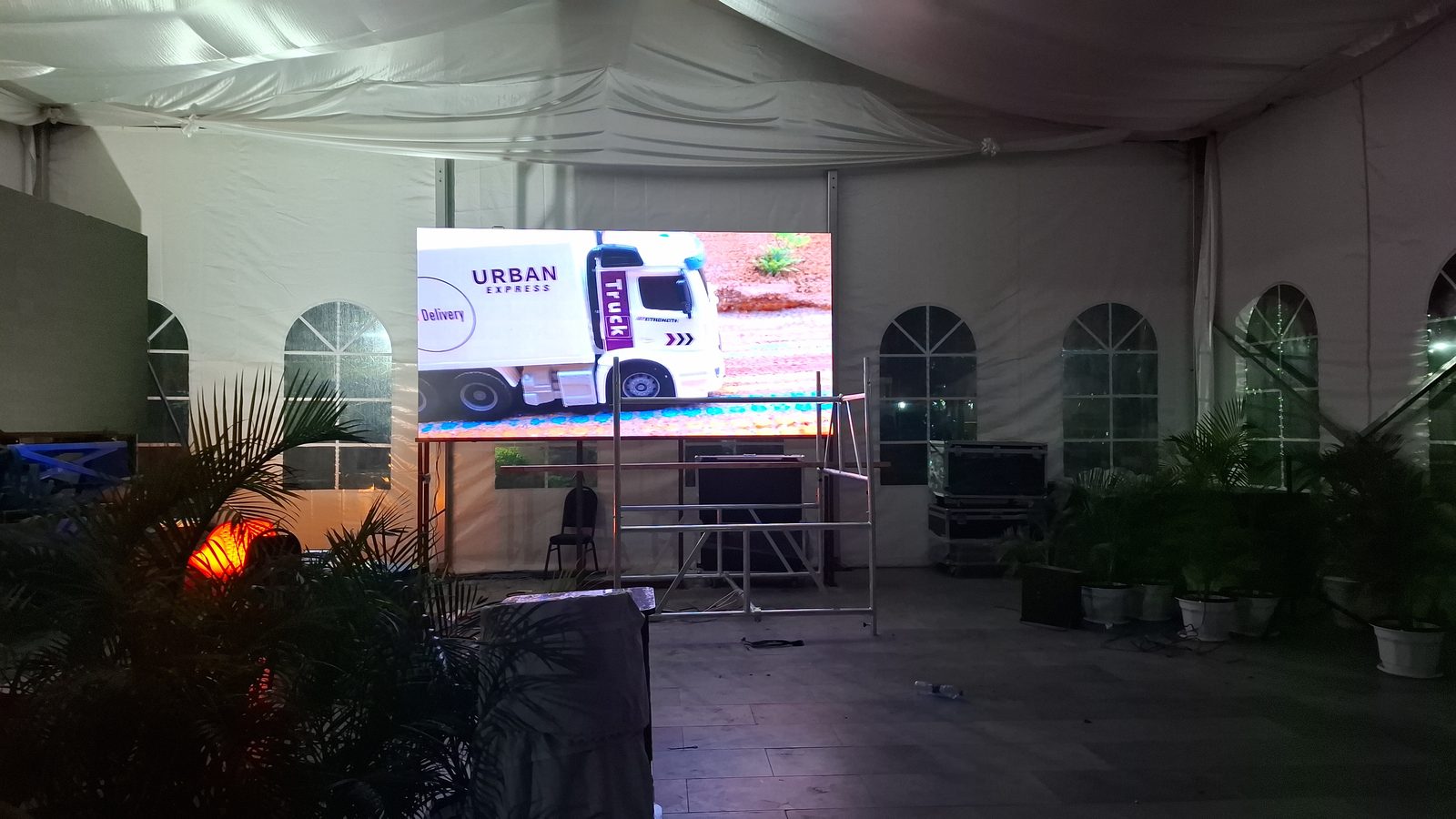 KKKT Mbezi Beach video wall — live content during commissioning
