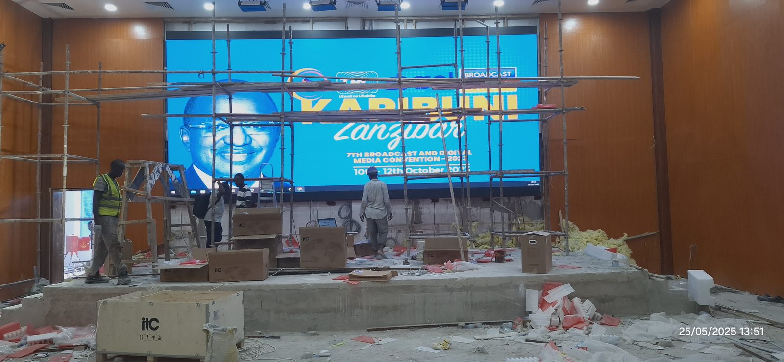 ZEC Zanzibar — completed video wall in operations room